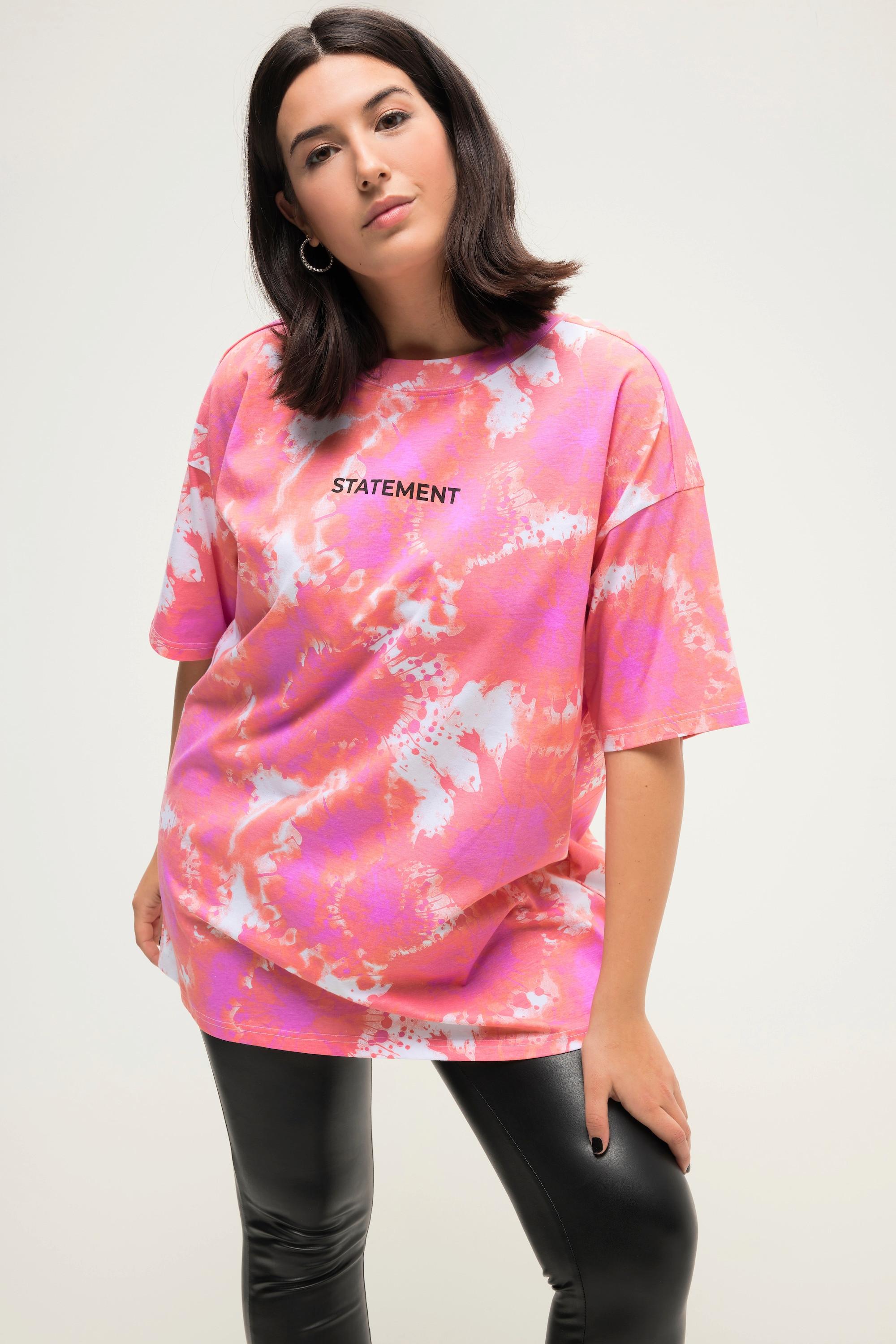 Studio Untold  T-Shirt, oversized, Batikprint, Statement, Rundhals, Halbarm 