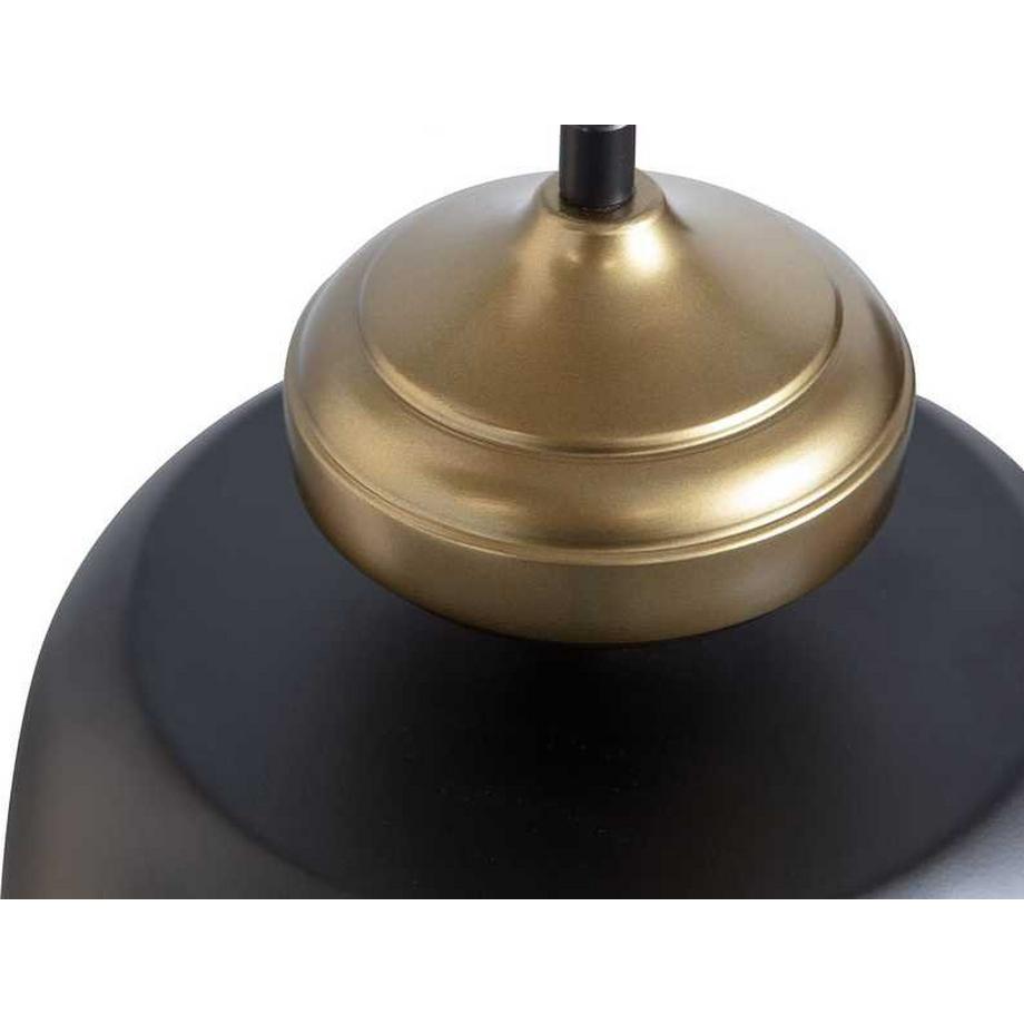 mutoni Lampe à suspension Linne métal noir  