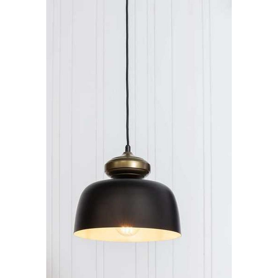 mutoni Lampe à suspension Linne métal noir  