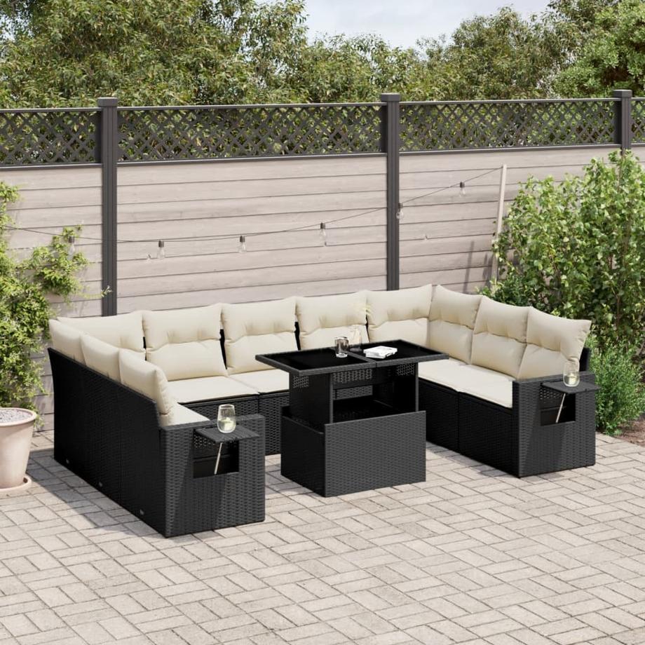 VidaXL Ensemble de canapés de jardin rotin synthétique  