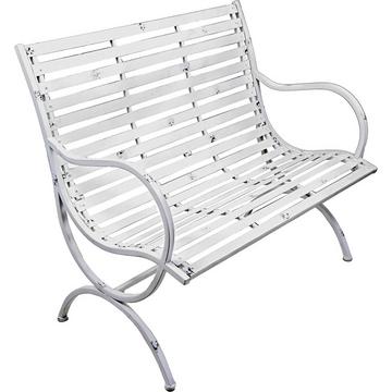 Banc de jardin Tambora fer blanc 104