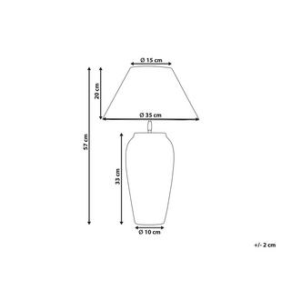 Beliani Lampada da tavolo en Ceramica Moderno AMBLO  