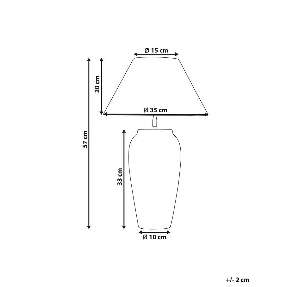 Beliani Tischleuchte aus Keramik Klassisch AMBLO  