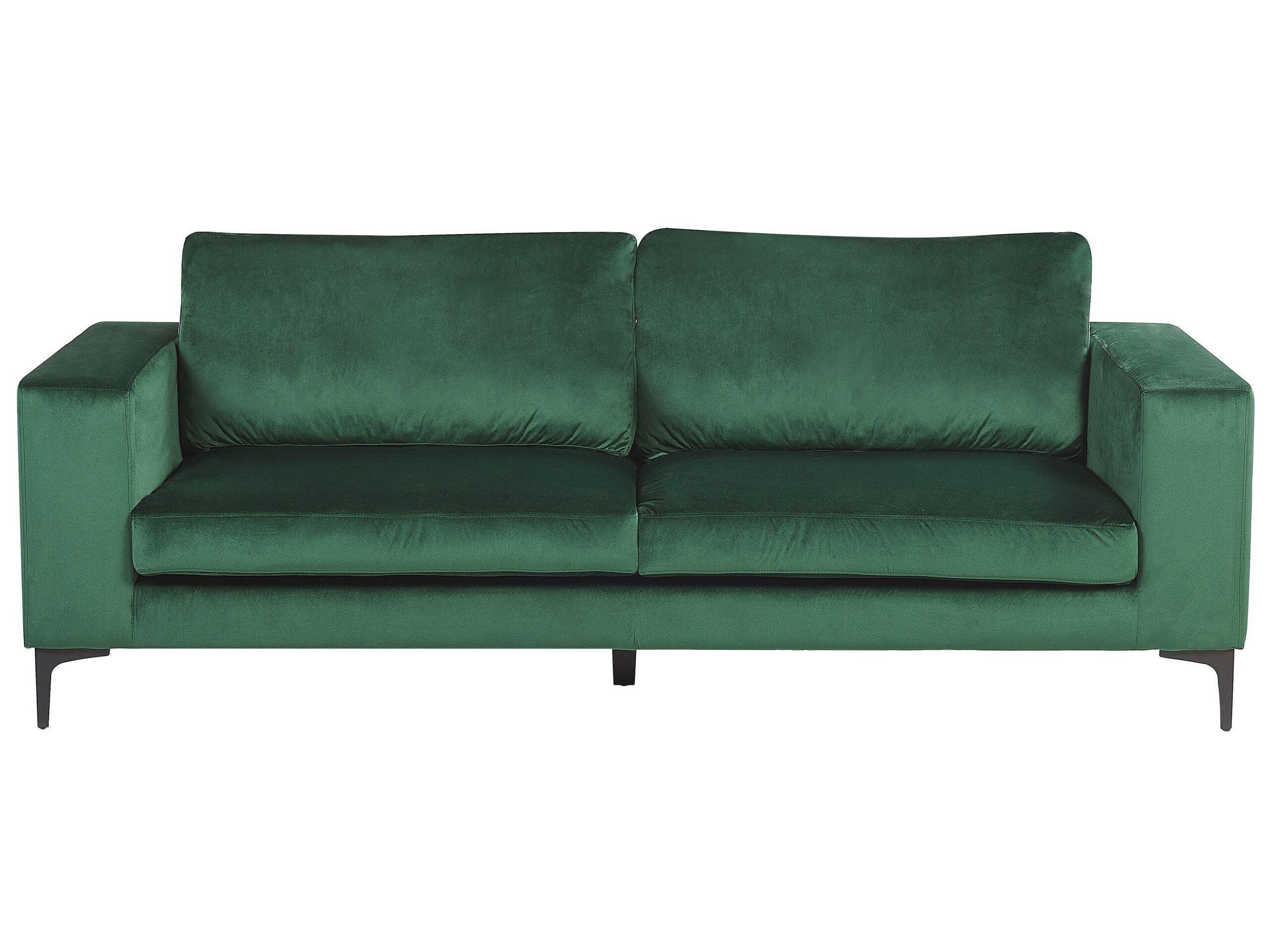 Beliani 3 Sitzer Sofa aus Samtstoff Retro VADSTENA  