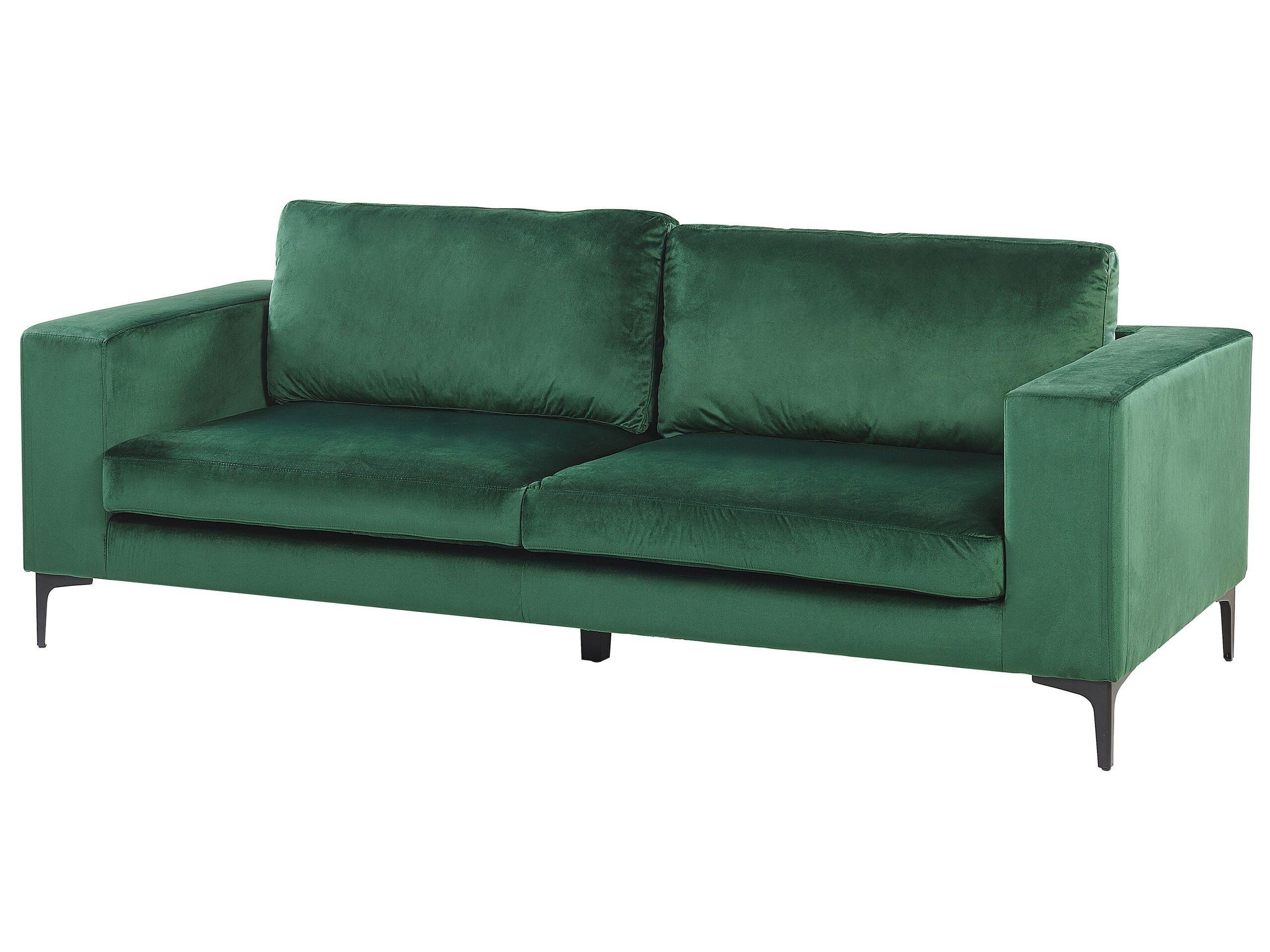 Beliani 3 Sitzer Sofa aus Samtstoff Retro VADSTENA  