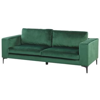 Beliani 3 Sitzer Sofa aus Samtstoff Retro VADSTENA  