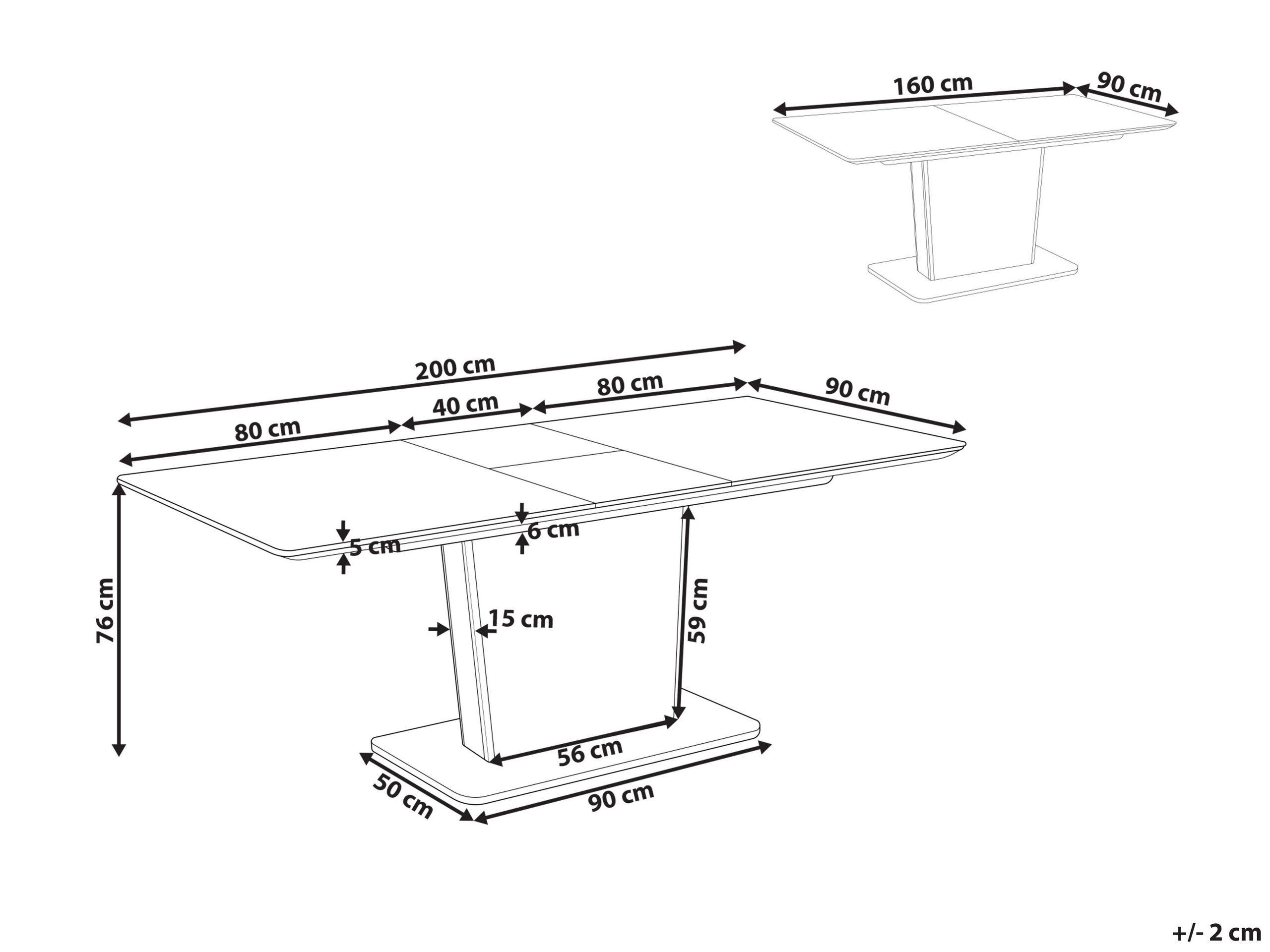 Beliani Esstisch aus MDF-Platte Modern SUNDS  