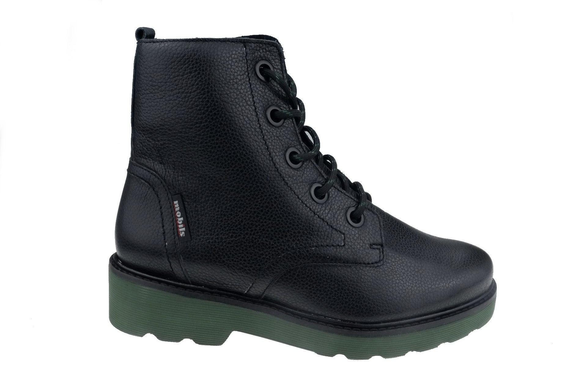 Image of Odalia - Leder Stiefelette Unisex Schwarz 42.5