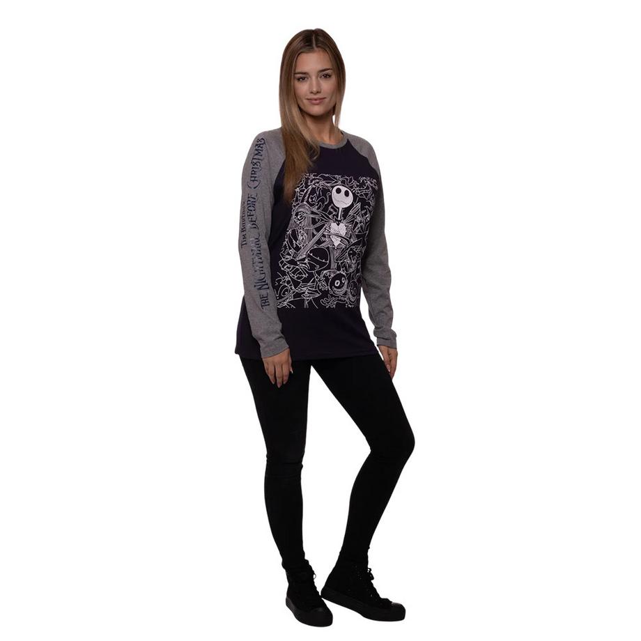 Nightmare Before Christmas Jack Crowd Langarm T-Shirt  