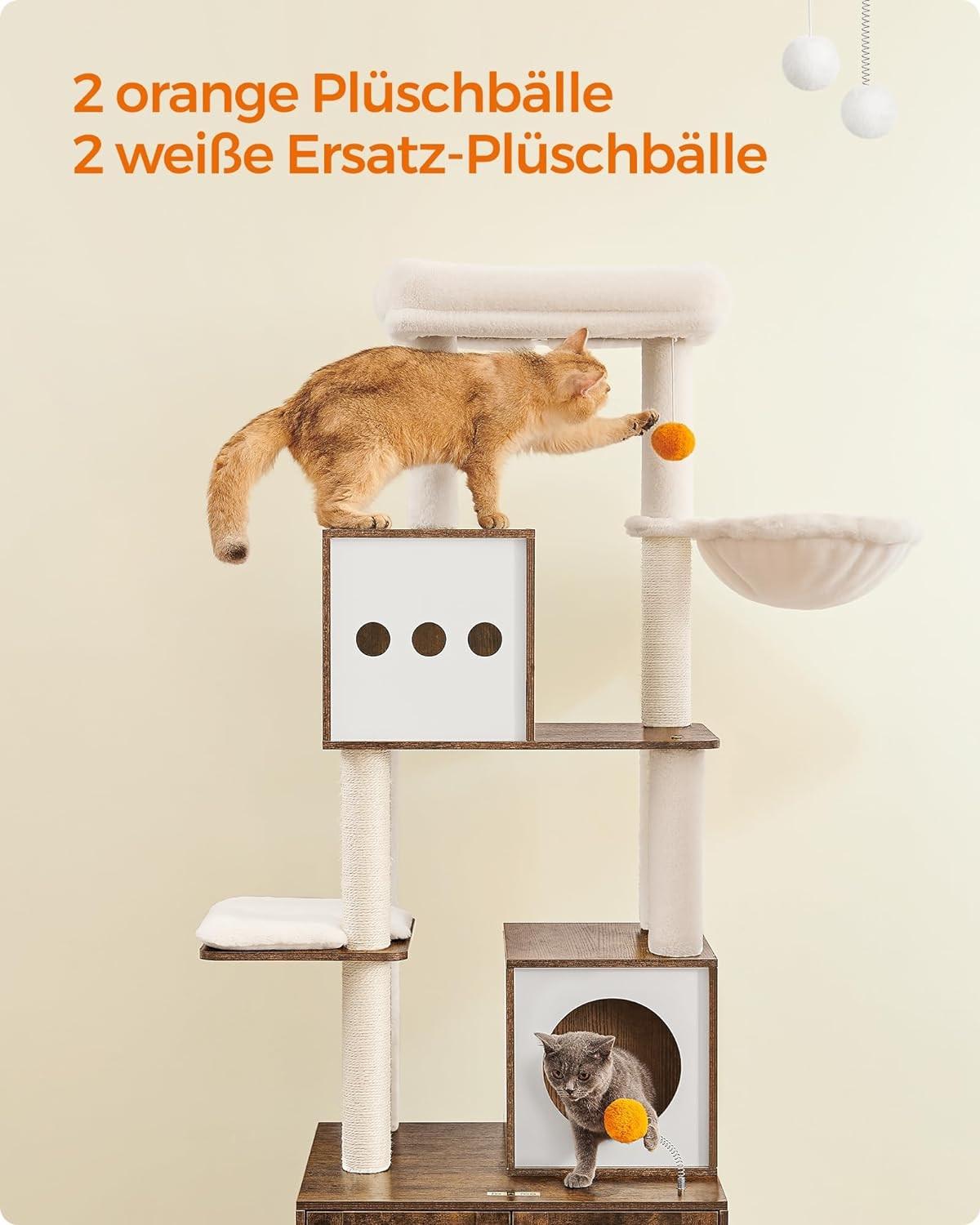 Pricenet  Armadietto per gatti e lettiera 2 in 1 - Salvaspazio! 