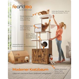 Pricenet  Armadietto per gatti e lettiera 2 in 1 - Salvaspazio! 