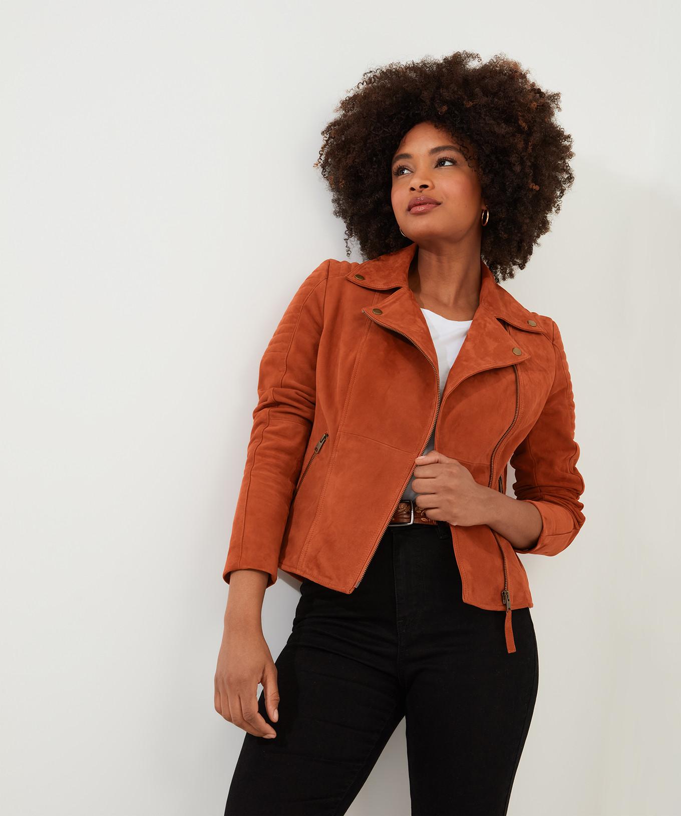 Joe Browns  Asymmetrische Bikerjacke aus Wildleder 