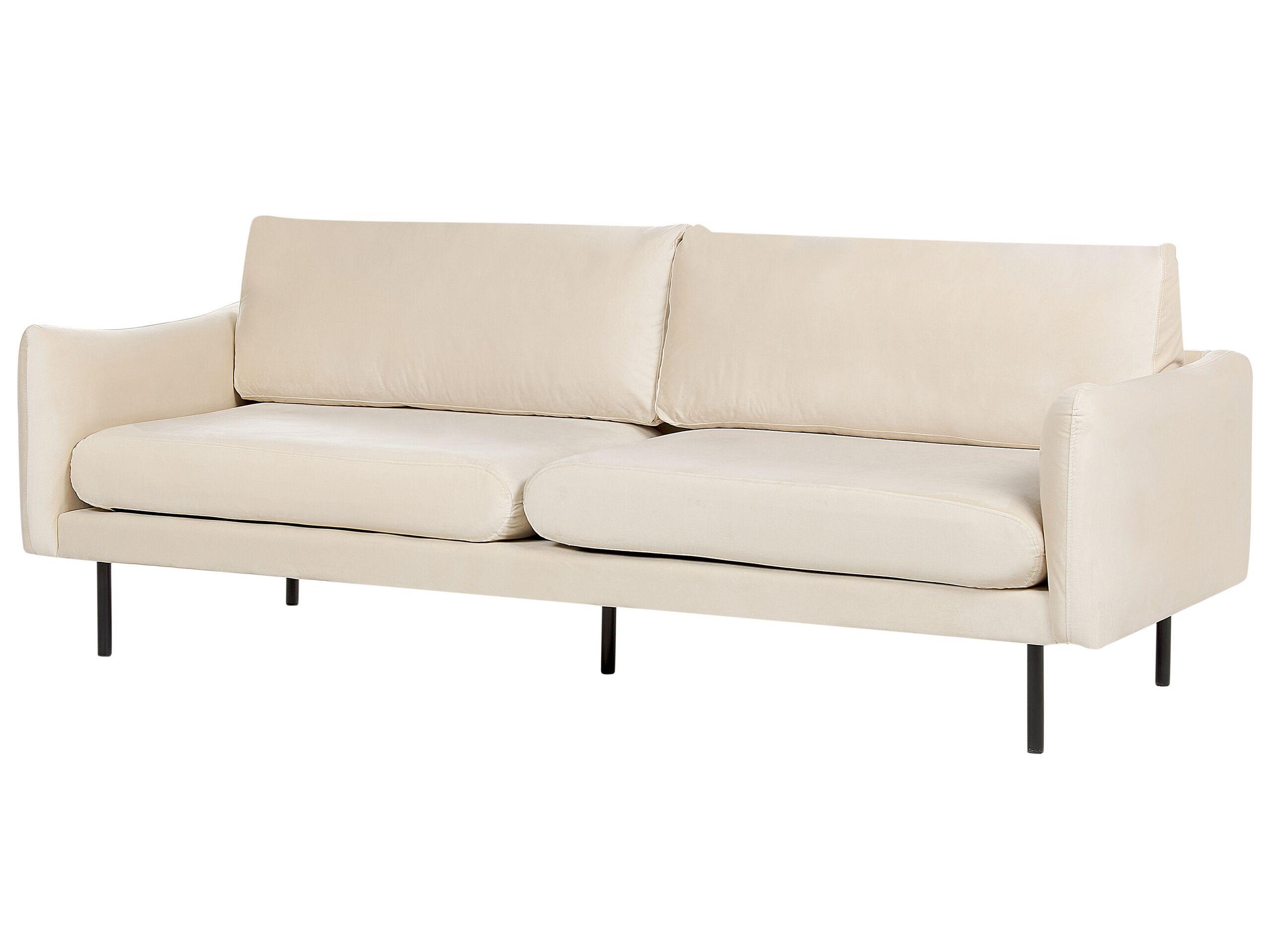 Beliani 3 Sitzer Sofa aus Samtstoff Glamourös VINTERBRO  