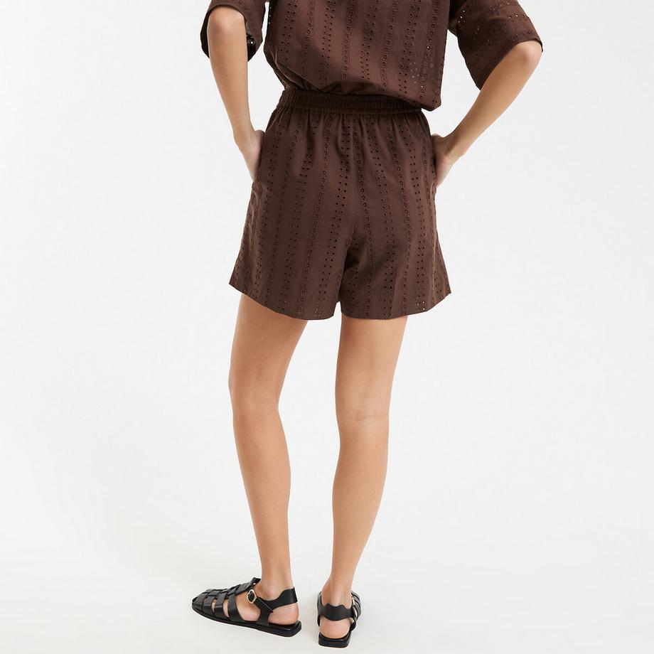 La Redoute Collections Short en broderie anglaise à taille élastiquée  