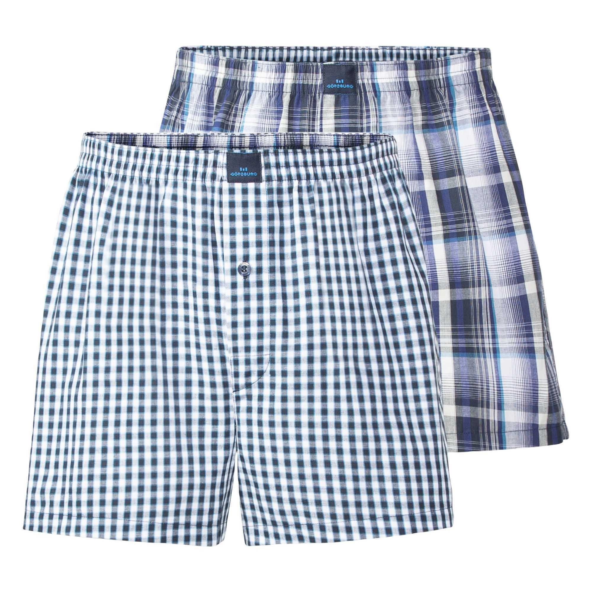 Image of Web-boxershorts 2er Pack, Unterwäsche Herren Blau M