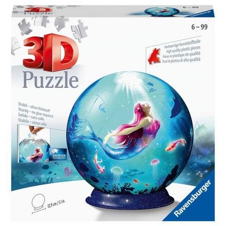 Ravensburger  3D Puzzle Ravensburger Puzzle-Ball Bezaubernde Meerjungfrauen 72 Teile 