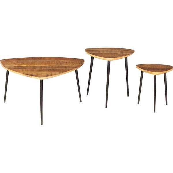 mutoni Table basse Melbourne noir 40x37  