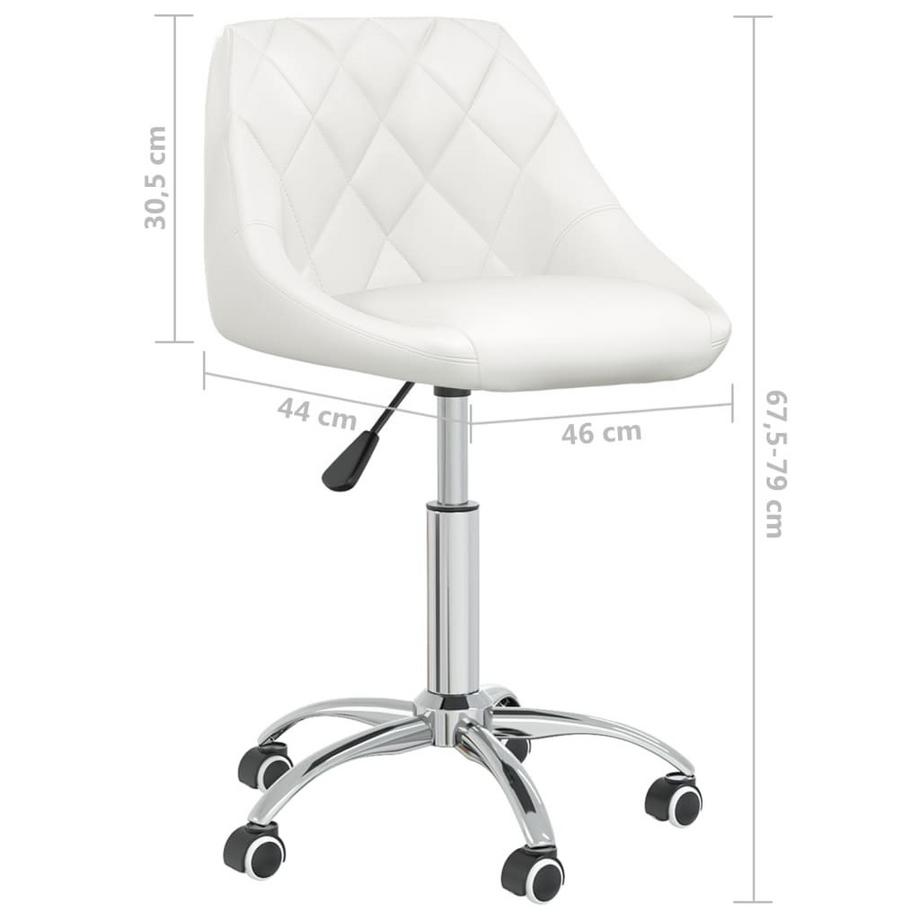 VidaXL Chaise de bureau pivotante cuir artificiel  
