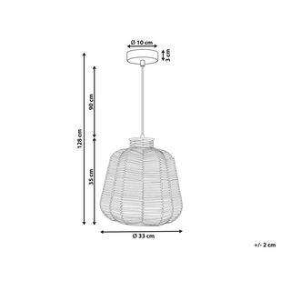Beliani Hängeleuchte aus Rattan Boho RAMENA  