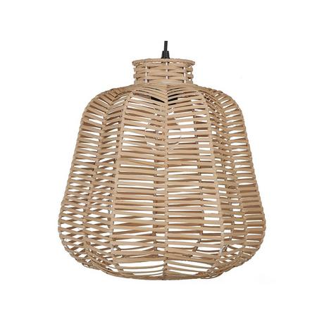 Beliani Hängeleuchte aus Rattan Boho RAMENA  