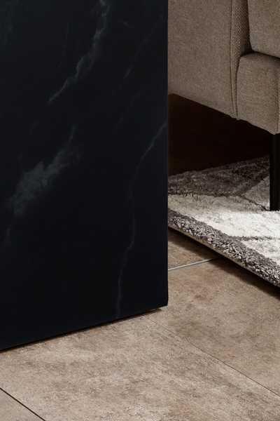 mutoni Tavolino di servizio effetto marmo nero 45x45  