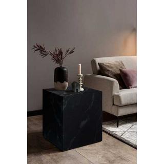 mutoni Table d'appoint effet marbre noir 45x45  