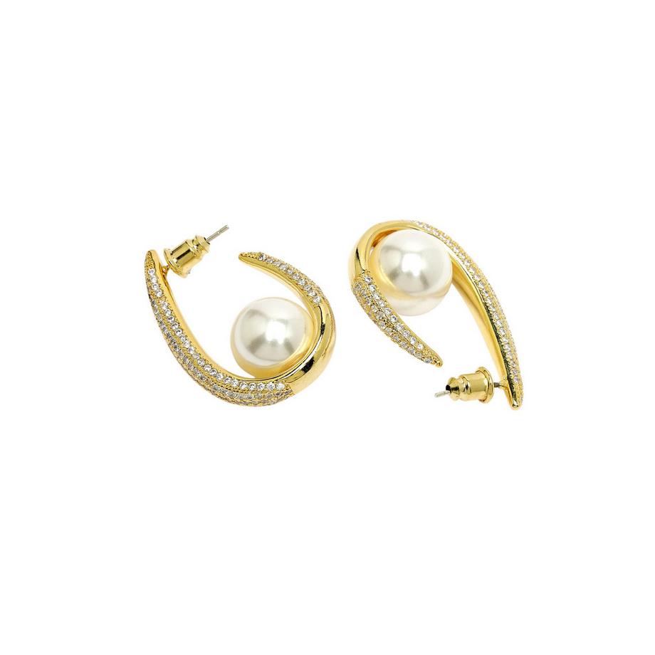 AVANT-GARDE PARIS  Collection Diva Boucles d'oreilles perles bandoulière iconiques 