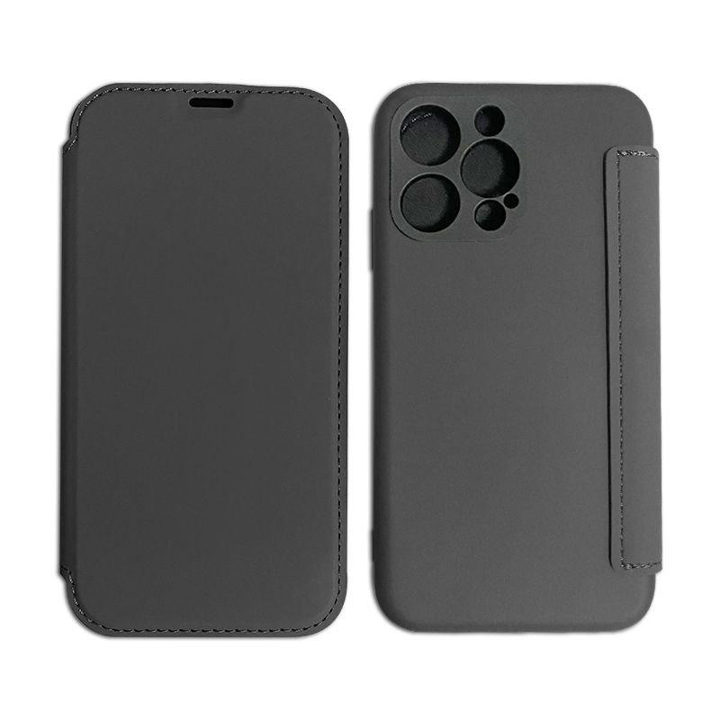 mobileup  FlipCase in Lederoptik iPhone 12 Pro Max - Black 