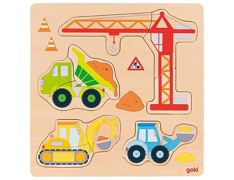 Image of Puzzle Einlegepuzzle Baufahrzeuge (12Teile)