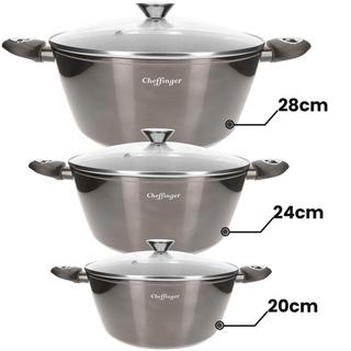 Cheffinger Set cucina 10 pentole rivestimento marmo  