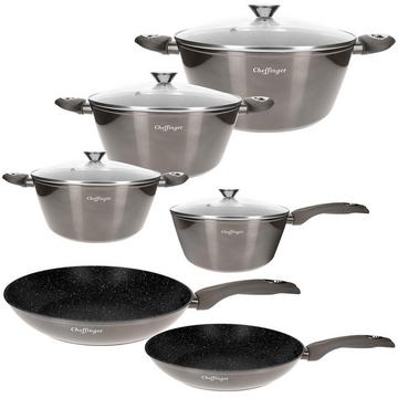 Set cucina 10 pentole rivestimento marmo