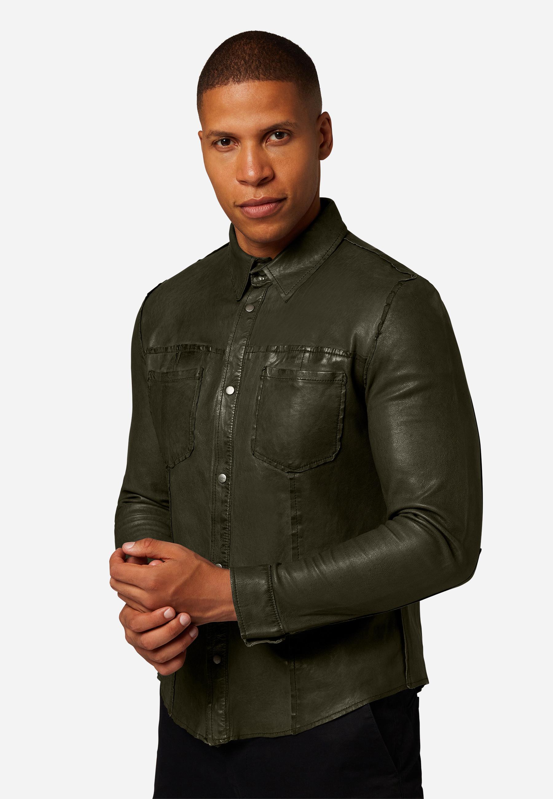 RICANO  Lederhemd - Wendbares Reverse Shirt 