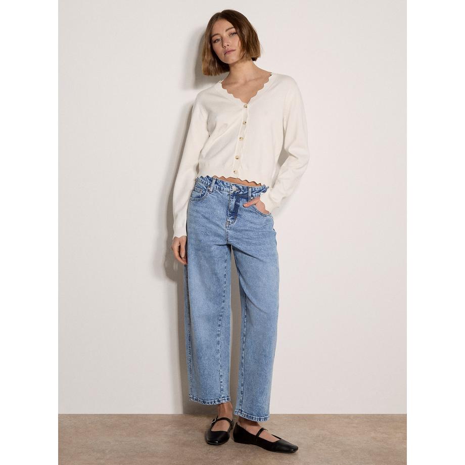APRICOT Cardigan à ourlet festonné  