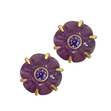Boucles d'oreilles pierres Améthyste "Noelia"