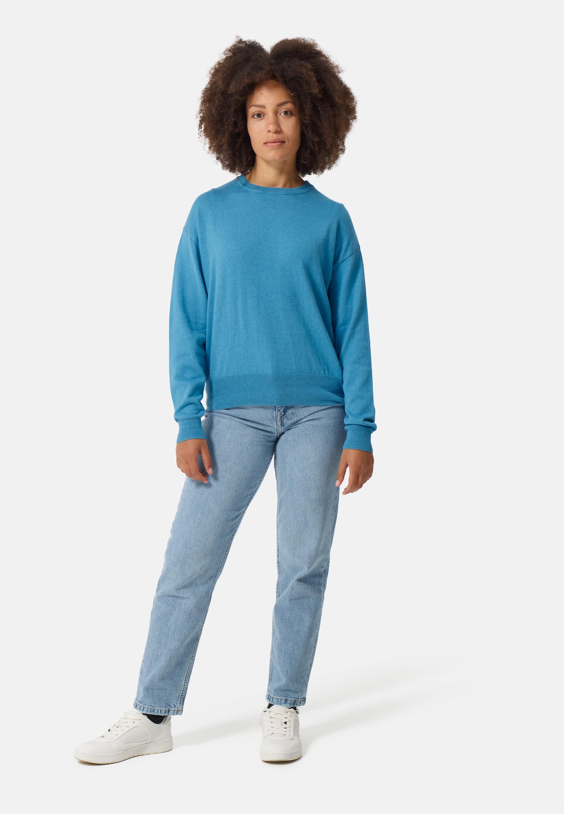 CASH-MERE.CH  Pullover ras du cou en laine et cachemire , style oversize 