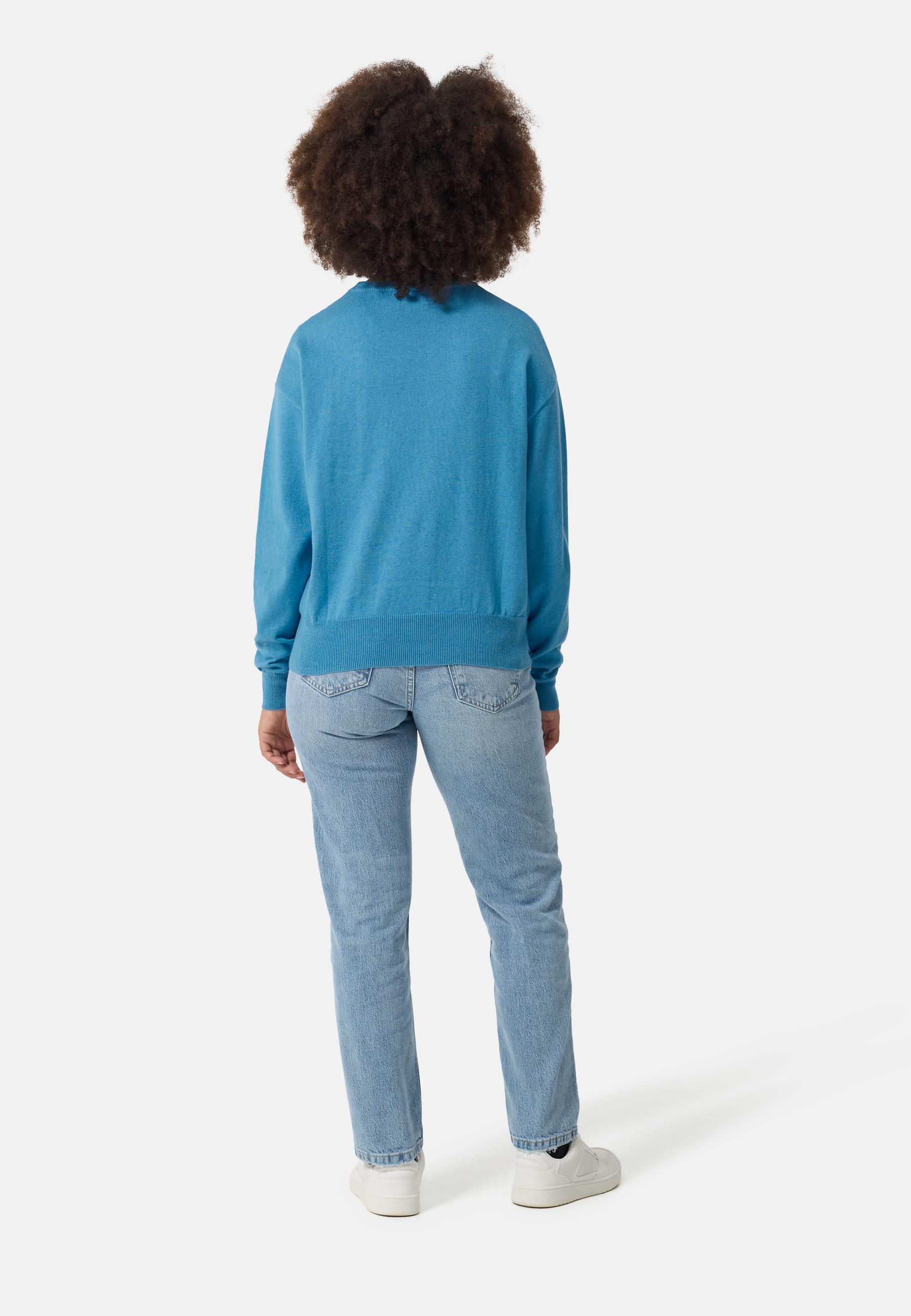 CASH-MERE.CH  Pullover ras du cou en laine et cachemire , style oversize 