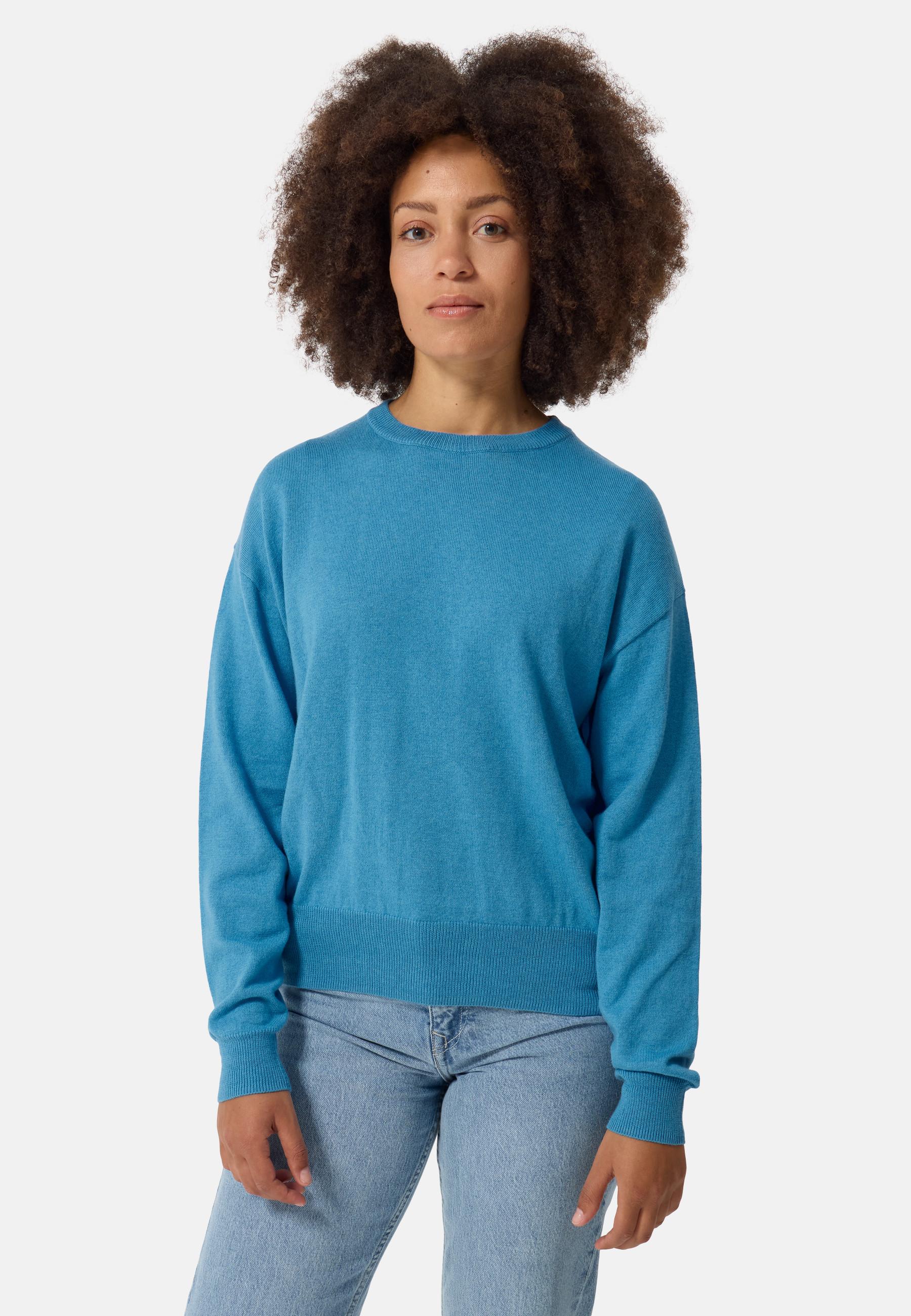 CASH-MERE.CH  Wolle Kaschmir Oversize Style Rundhals Pullover 