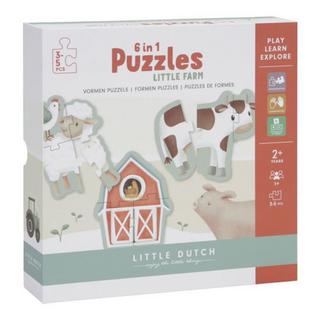 Little Dutch  6 in 1 Puzzle-Set Little Farm FSC 