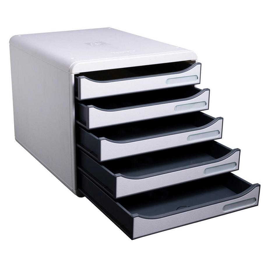 Exacompta Schubladenbox Big Box Plus, 5 offene Schubladen, Office  