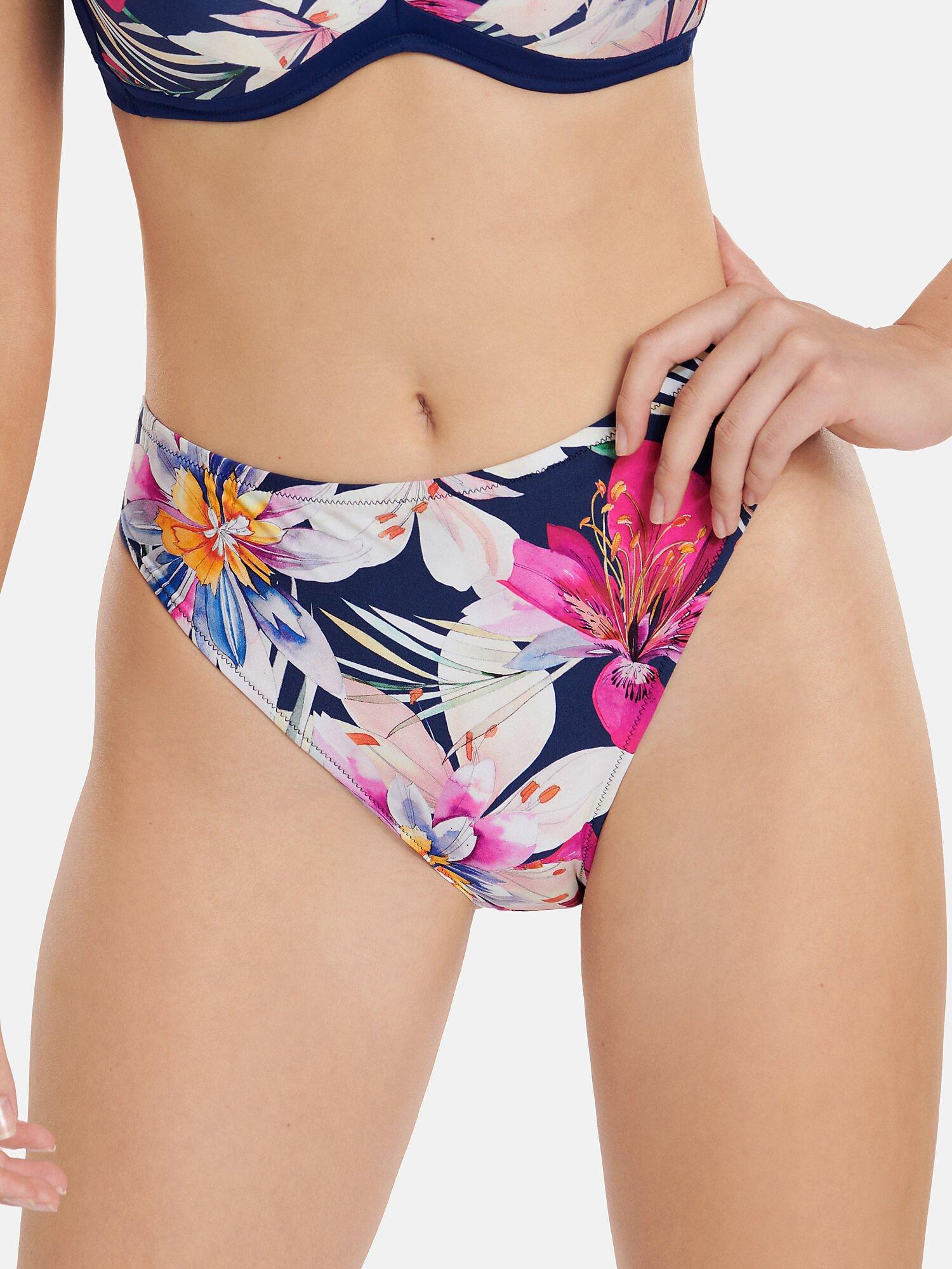 Image of Bikinistrümpfe Badehose Mit Hohem Beinausschnitt Tunis Unisex Schwarz Bedruckt 38