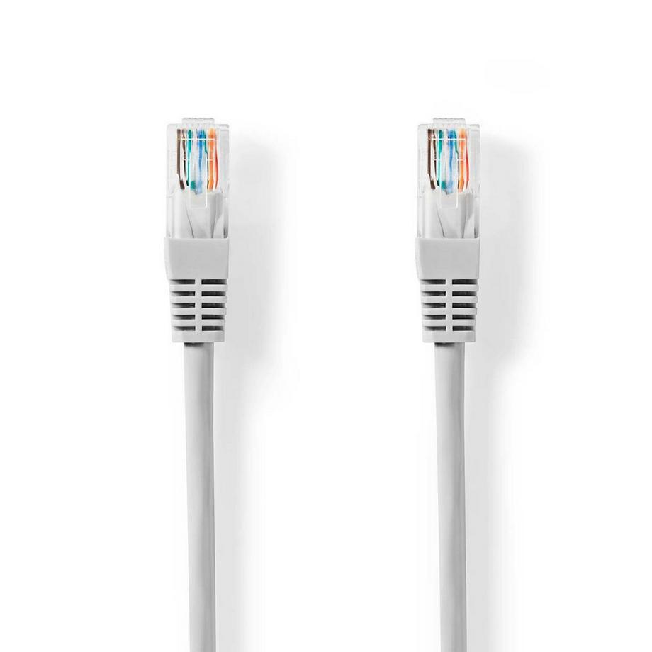 Nedis  Cavo di rete CAT5e | U/UTP | RJ45 maschio | RJ45 maschio | 2,00 m | Rotondo | PVC | Grigio | Etichetta 