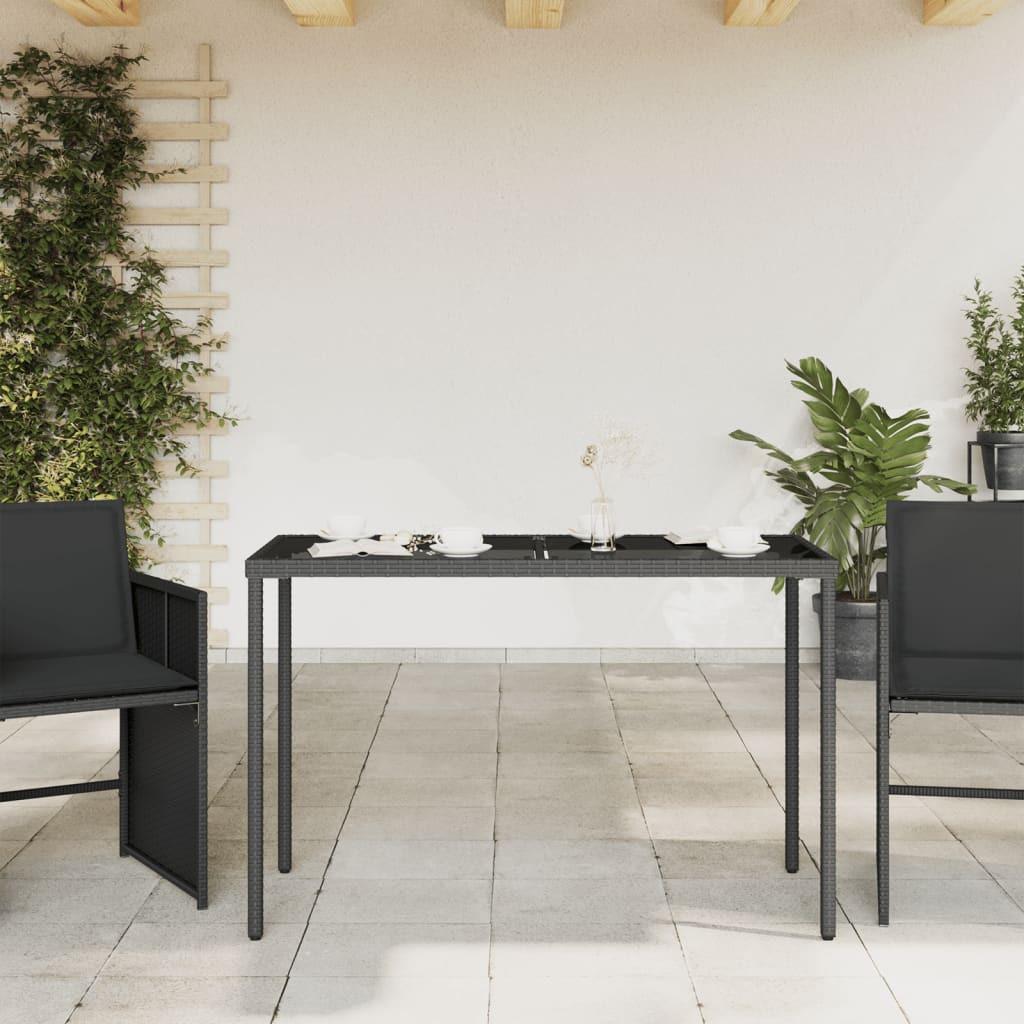 VidaXL Table de jardin rotin synthétique  