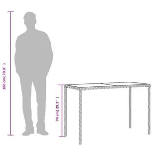 VidaXL Table de jardin rotin synthétique  