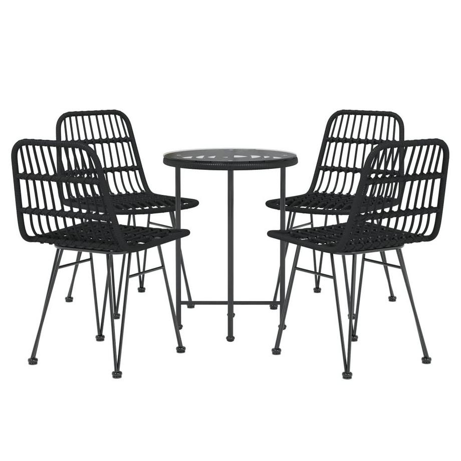 VidaXL Ensemble de salle à manger de jardin rotin synthétique  