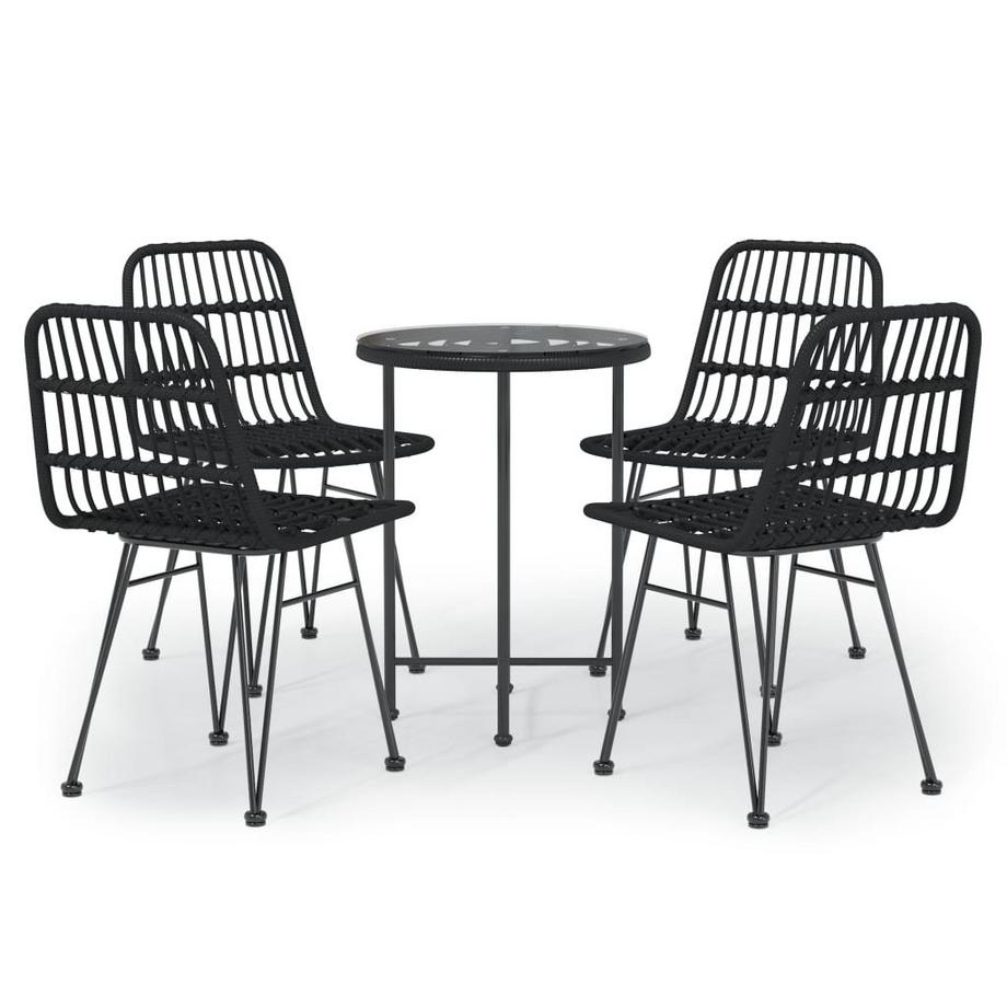 Ensemble de salle à manger de jardin rotin synthétique