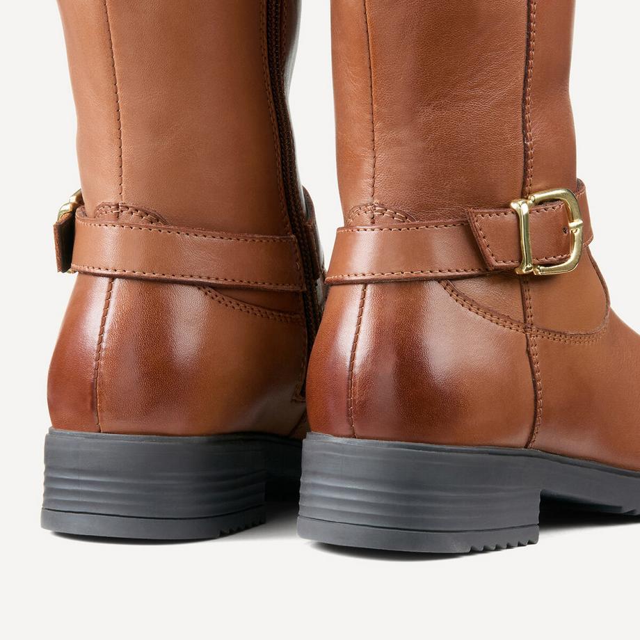 La Redoute Collections  Lederstiefel mit Reissverschluss 