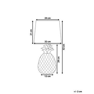 Beliani Tischleuchte aus Keramik Modern PINEAPPLE  