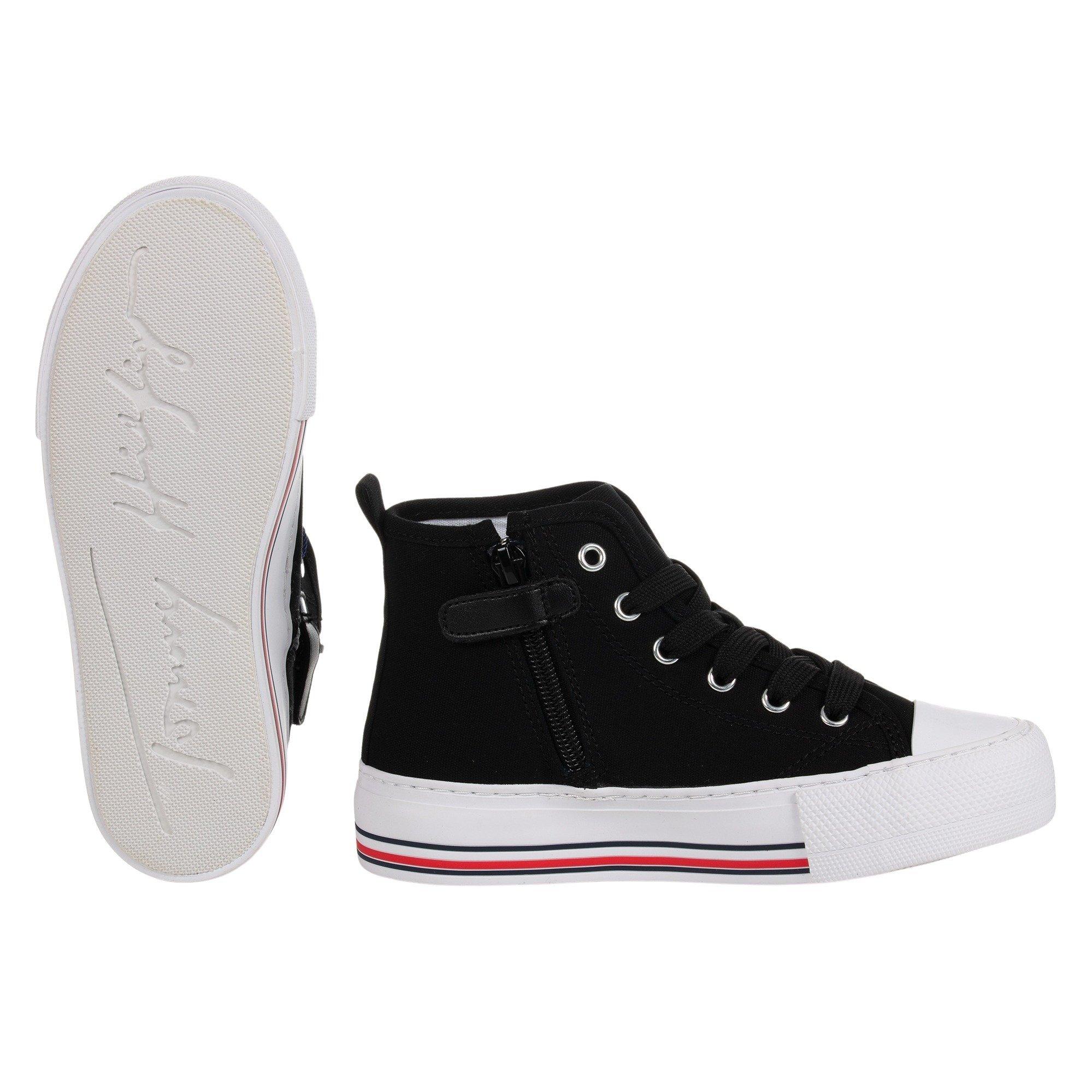 TOMMY HILFIGER  hoher sneaker für en black 