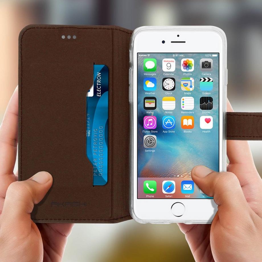 Akashi  Custodia Akashi Pelle iPhone 8/7/6S/6 