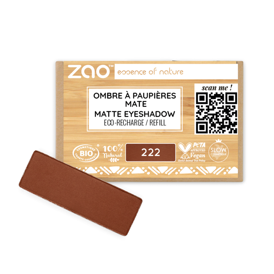 ZAO MAKEUP  Nachfüllpackung Lidschatten Rechteck Mate - Zertifiziert bio und vegan 
